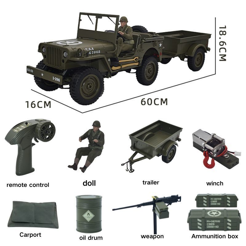 Kids Toys Under $10 - JJRC C8815 RC Car 1941 JEEP