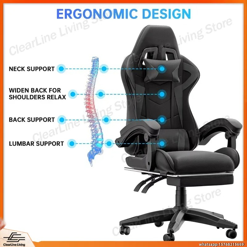 Kids & Toys Expo Saudi Arabia - Gaming Chair with Footrest Lumbar Support