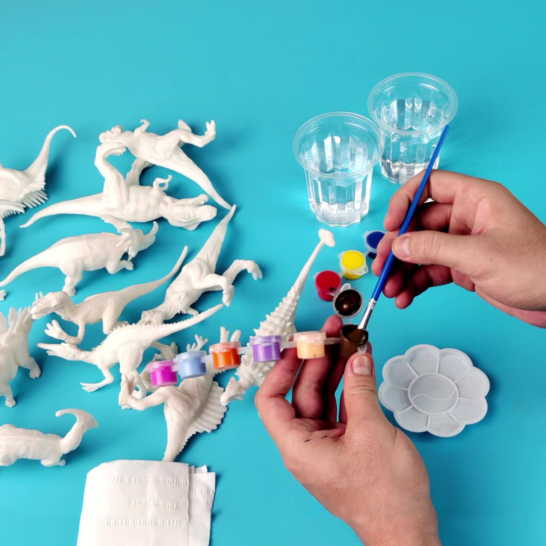 6pcs/8pcs, DIY Coloring Dinosa - Dinosaur Figurine Set 评论和价格