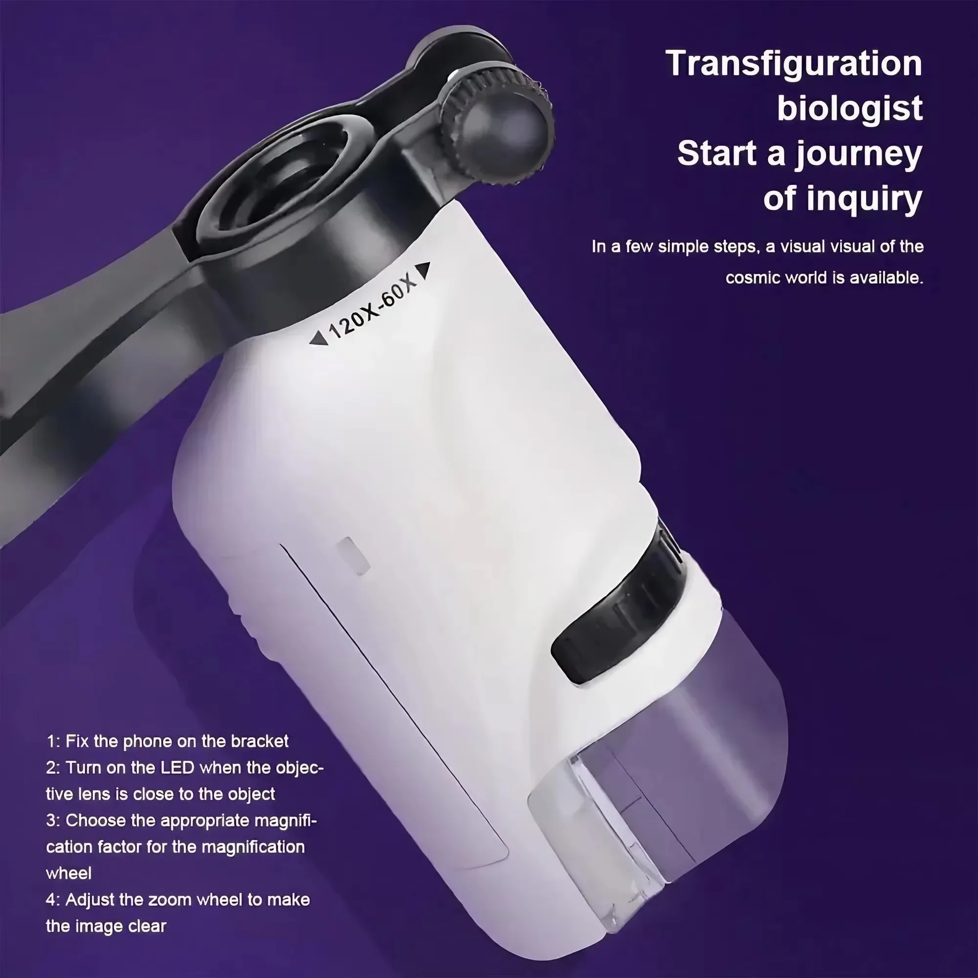 Mini Pocket Microscope 60x 120 - Microscope Kids Science 评论和价格