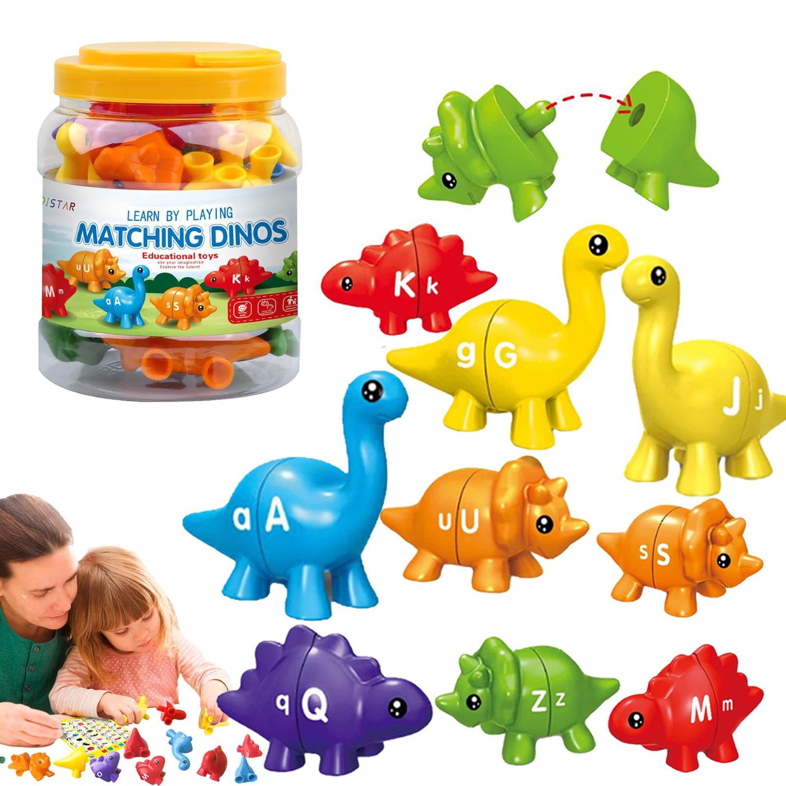 Dino Literacy Lab - 26-Piece B - Dinosaur Figurine Set 评论和价格