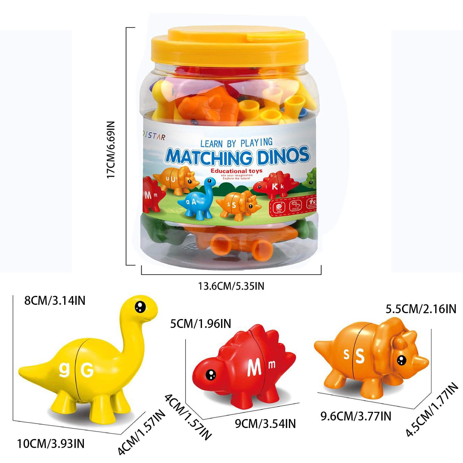 Dino Literacy Lab - 26-Piece B - Dinosaur Figurine Set 评论和价格