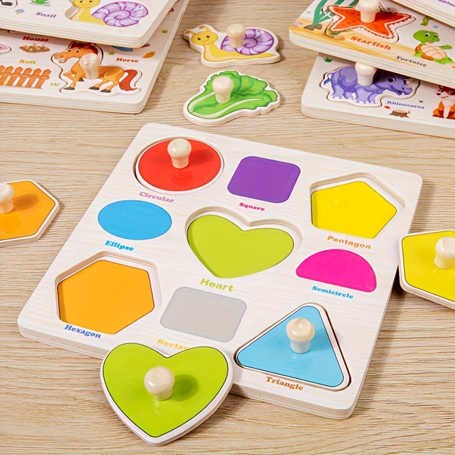 3Pcs Wooden Peg Puzzles for To - Kids Toys Supplier 评论和价格