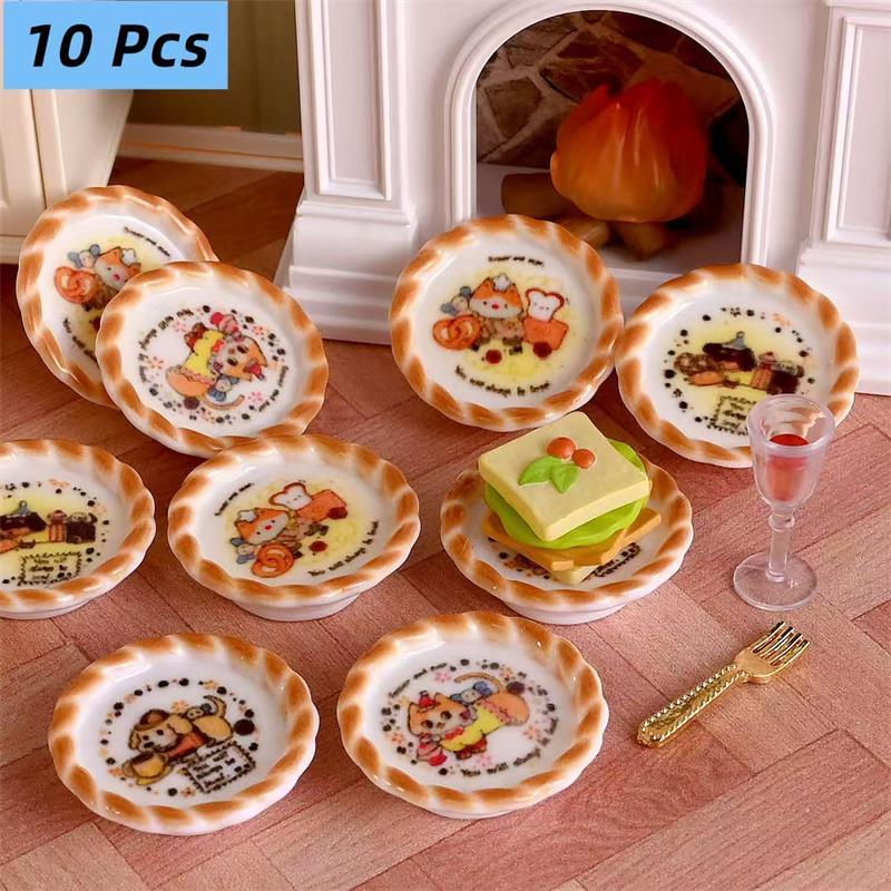 10Pcs/set Dollhouse Miniature  - Kids Toys Home 评论和价格