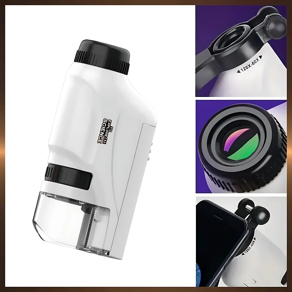 Mini Pocket Lab Handheld Porta - Microscope Kids Science 评论和价格